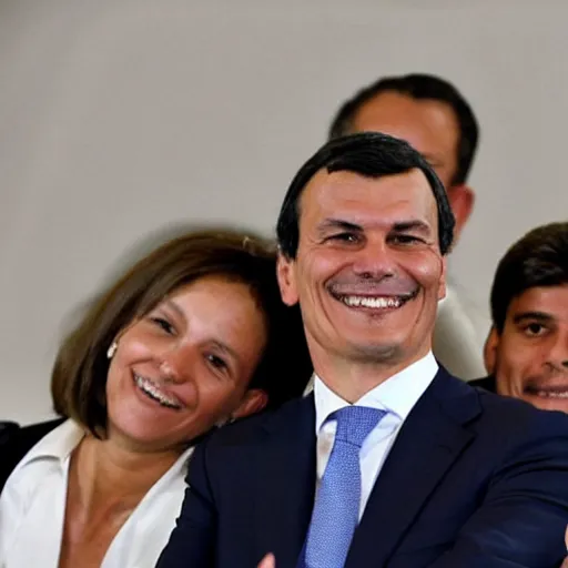 Image similar to spanish president pedro sanchez taking a selfie in venezuela