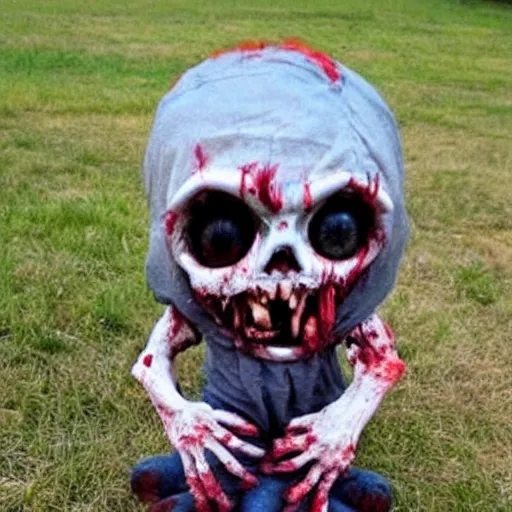 Prompt: Like, the most adorable huggable zombie ever. So cute you just wanna squeeze them