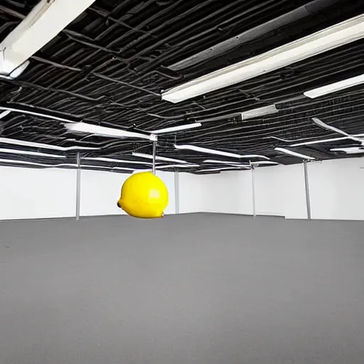 Image similar to a lemon, in an empty office, craigslist photo