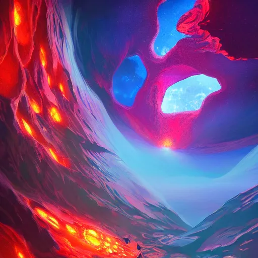 Image similar to a cosmic lava lamp, dynamic lighting, fantasy concept art, trending on art station, stunning visuals, creative, cinematic, ultra detailed