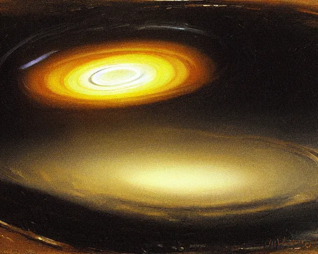 Prompt: painting of a black hole by John Singer Sargent