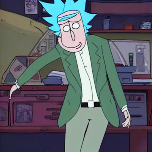 Image similar to Photograph of Rick Sanchez from Rick & Morty, taken by Annie Leibovitz