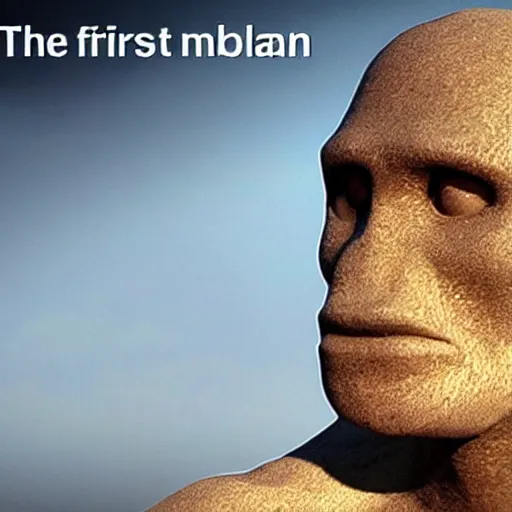 Image similar to the first human man ever on earth