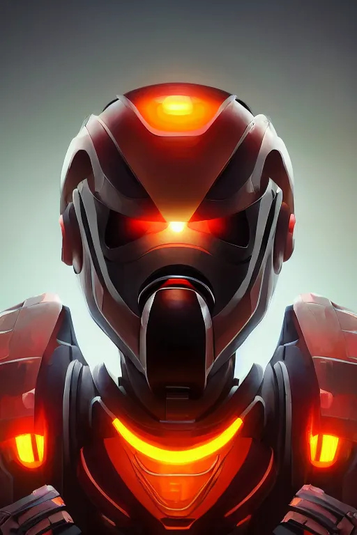 Image similar to epic mask helmet robot ninja portrait stylized as fornite style game design fanart by concept artist gervasio canda, behance hd by jesper ejsing, by rhads, makoto shinkai and lois van baarle, ilya kuvshinov, rossdraws global illumination radiating a glowing aura global illumination ray tracing hdr render in unreal engine 5