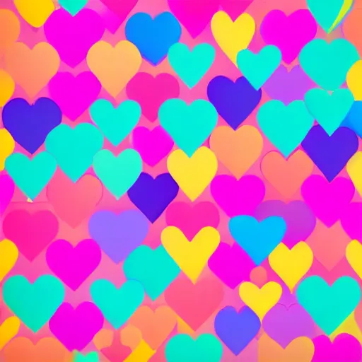 Image similar to ! dream very colorful low poly hearts, background photo,