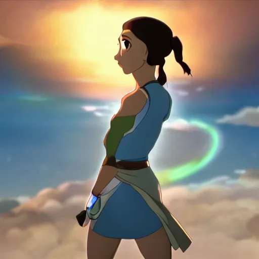 Image similar to Avatar Korra, film still from the Pixar movie 'Avatar Korra'