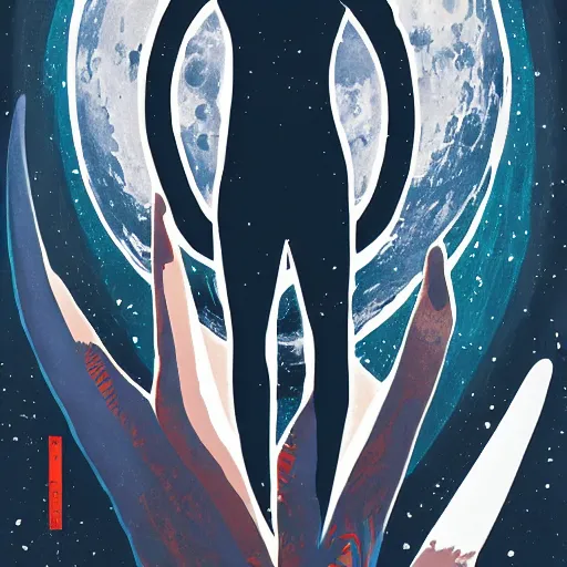 Image similar to the moon, poster