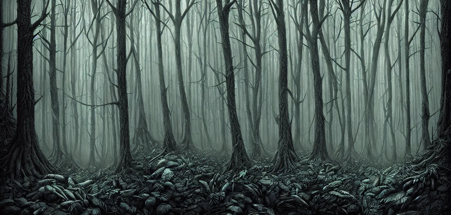 Image similar to dark forest by ferez andrew