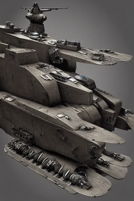 Image similar to “ mecha ww 1 in war thunder game. front on, symmetrical. industrial design. good design award, innovative product concepts, most respected design, amazing depth, glowing, 3 d octane cycle unreal engine 5, volumetric lighting, cinematic lighting, cgstation artstation concept art ”