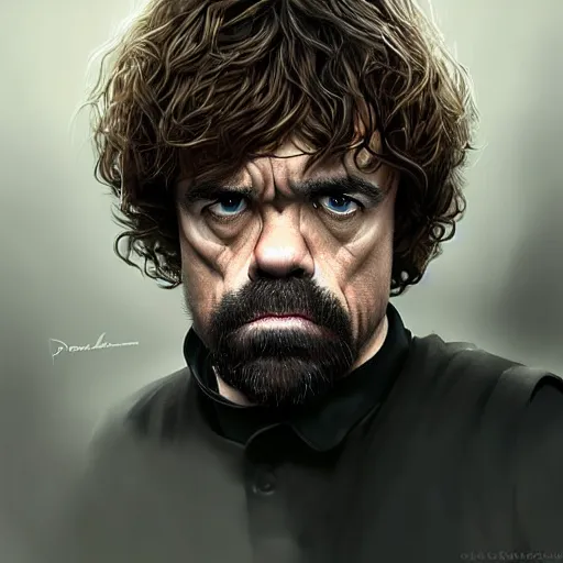 Prompt: peter dinklage as neo, digital painting, extremely detailed, 4 k, intricate, brush strokes, mark arian, artgerm, bastien lecouffe - deharme