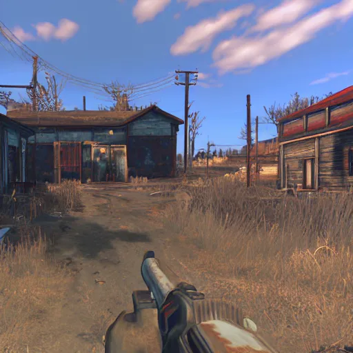 Image similar to fallout 4 but rendered in n 6 4 graphics.