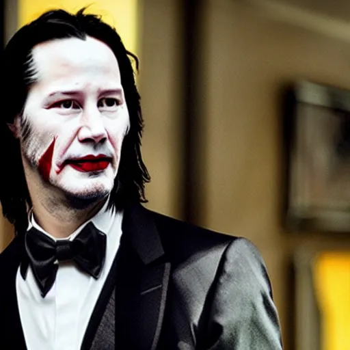 Prompt: keanu reeves as the joker