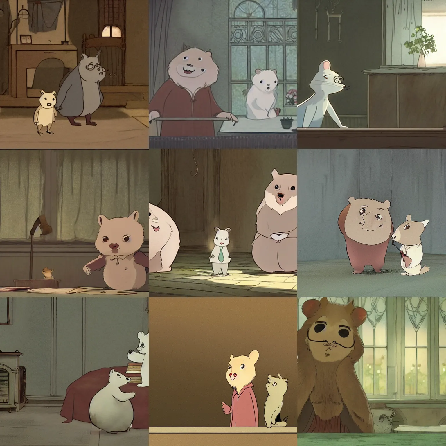 Prompt: a film still from ernest & celestine ( 2 0 1 2 )