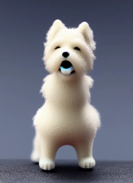 Prompt: 80mm resin detailed miniature of fluffy dog, Product Introduction Photos, 4K, Full body, simple background