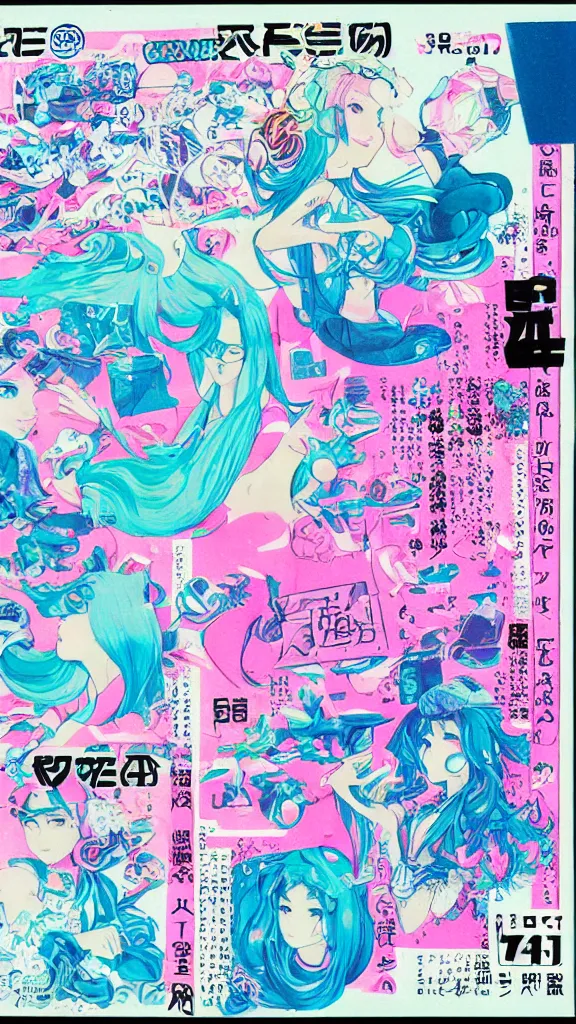 Image similar to japanese y 2 k ephemera, seapunk