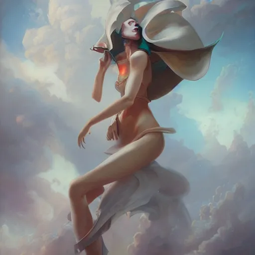 Prompt: An Orchid by Peter Mohrbacher, oil on canvas