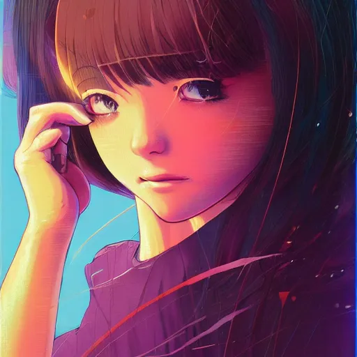 Image similar to A cosmic girl with big and cute eyes, holding the earth || VERY ANIME, fine-face, realistic shaded perfect face, fine details. Anime. realistic shaded lighting poster by Ilya Kuvshinov katsuhiro otomo ghost-in-the-shell, magali villeneuve, artgerm, Jeremy Lipkin and Michael Garmash, Rob Rey and Kentarõ Miura style, trending on art station