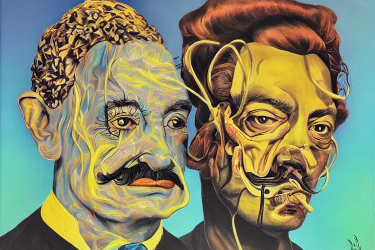 Image similar to portrait of a uncanny painter by Chor Boogie and Salvador Dali collaboration