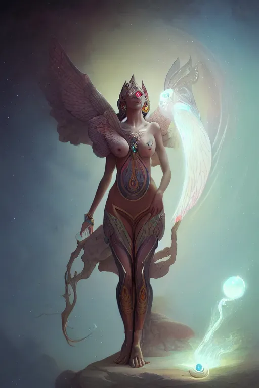 Prompt: a full body portrait of mixed siren and mythical sphynx, cosmic artifacts, fantasy, sharp focus, intricate, elegant, digital painting, artstation, matte, highly detailed, concept art, illustration, ambient lighting, art by peter mohrbacher, johannes voss, jingna zhang