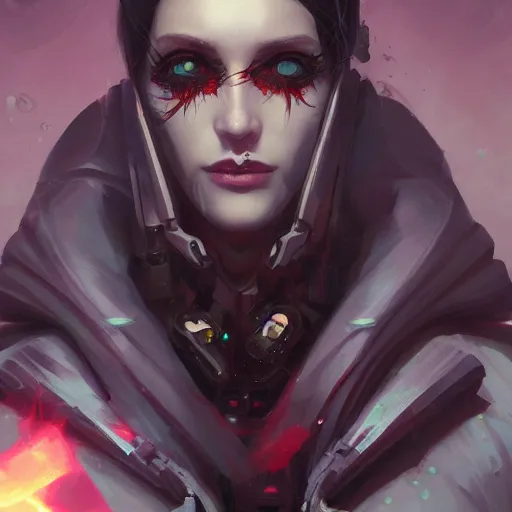 Image similar to portrait of a cybernetic vampire, cyberpunk concept art by pete mohrbacher and artgerm and wlop and greg rutkowski and deathburger, digital art, highly detailed, intricate, sci-fi, sharp focus, Trending on Artstation HQ, deviantart, unreal engine 5, 4K UHD image