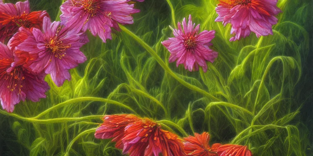 Prompt: fantastic flower, by bob eggleton by kyrickyoung, high detailed, 8 k resolution