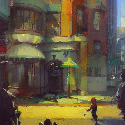 Image similar to the simpsons painting by jeremy mann