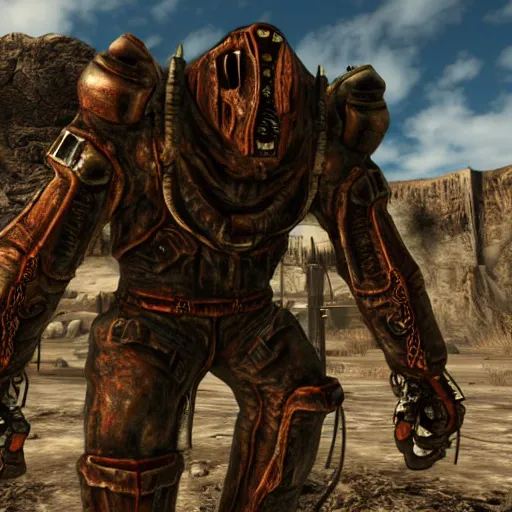 Prompt: a monster from fallout new vegas