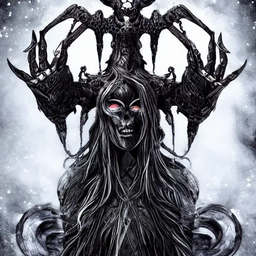 Image similar to Edritch , a cosmic monster god of madness , realistic gothic , digital art , in a distant universe