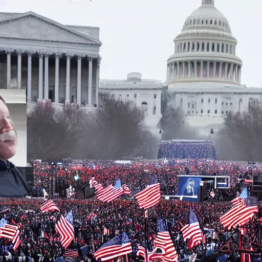 Prompt: Alex Jones inauguration, U.S. President, 4k, photo realistic