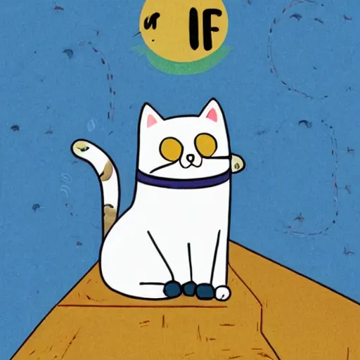 Prompt: cat in the style of adventure time