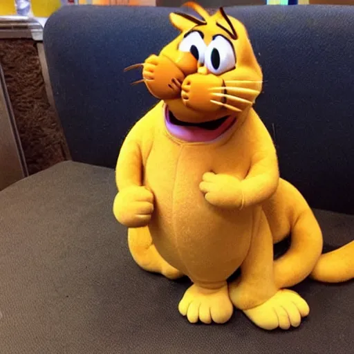 Image similar to bald garfield in real life, garfield is bald, garfield receding hairline, photo