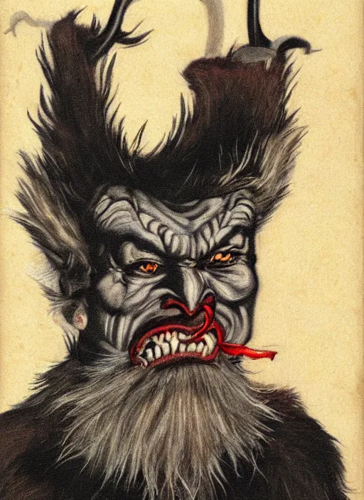 Image similar to krampus portrait