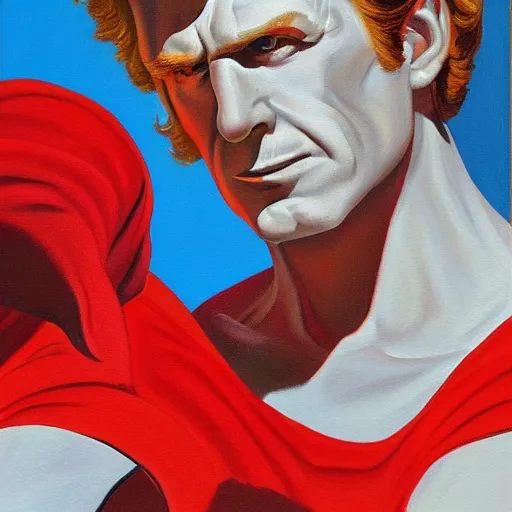 Image similar to a painting in the style of theodore jasper and in the style of alex ross.