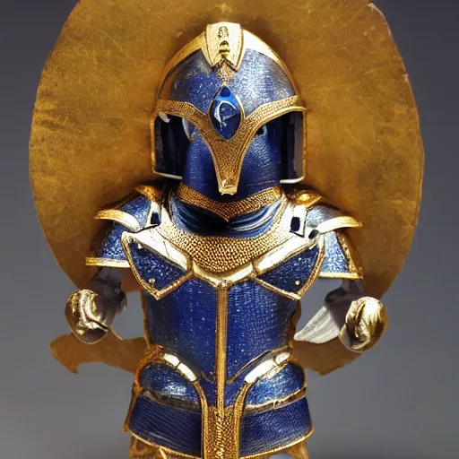 Prompt: photo of a beautiful warrior with sapphire encrusted armour, highly detailed,