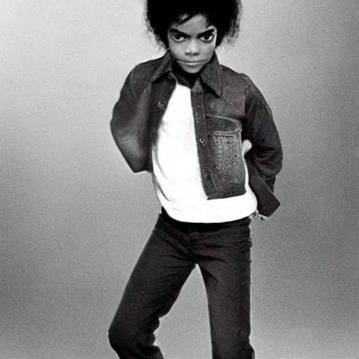 Image similar to a young michael jackson, early days of his career