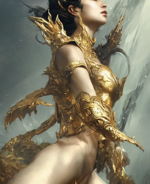 Image similar to fallen god, fantasy, intricate, elegant, highly detailed, digital painting, artstation, concept art, art by artgerm and and ruan jia