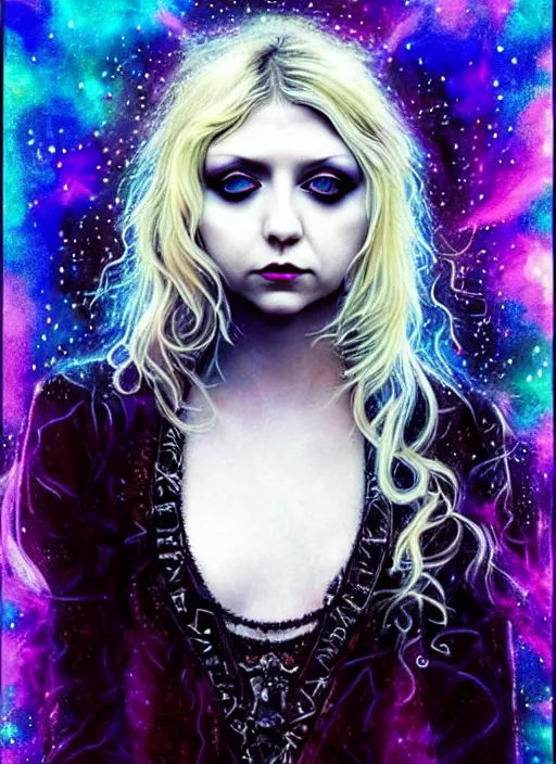 Image similar to elegantly disdainful. Taylor Momsen as empress of pulsar stars. ultra detailed painting at 16K resolution and amazingly epic visuals. epically beautiful image. amazing effect, image looks gorgeously crisp as far as it's visual fidelity goes, absolutely outstanding. vivid clarity. ultra. iridescent. mind-breaking. mega-beautiful pencil shadowing. beautiful face. Ultra High Definition. godly shading diffusion. amazingly crisp sharpness. photorealistic 3D rendering on film cel processed twice..