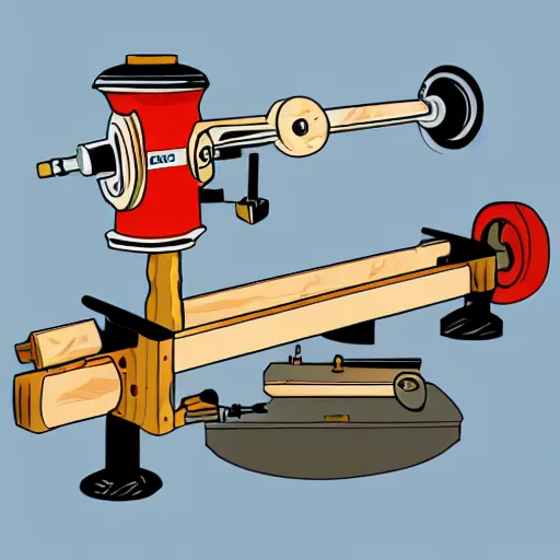 Image similar to lathe, woodworking, vector art