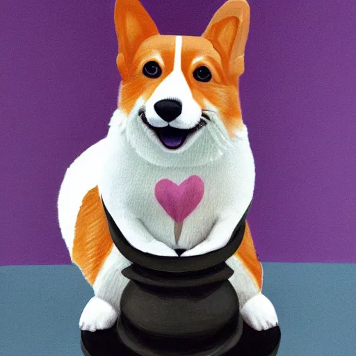 Image similar to A portrait of a corgi wearing yoga pants, natural lighting, realistic