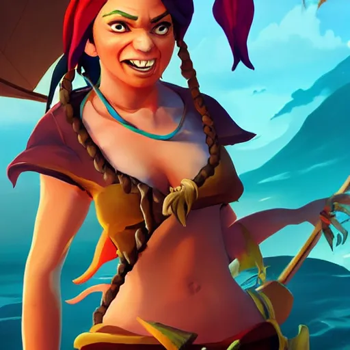 Image similar to jack the pirate mermaid on sea of thieves game avatar hero, behance hd by jesper ejsing, by rhads, makoto shinkai and lois van baarle, ilya kuvshinov, rossdraws global illumination