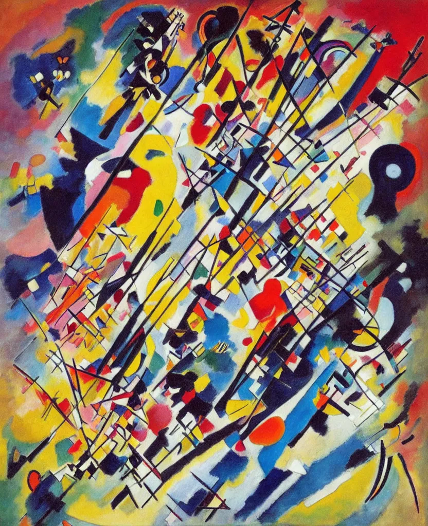 Image similar to painting by vasily kandinsky