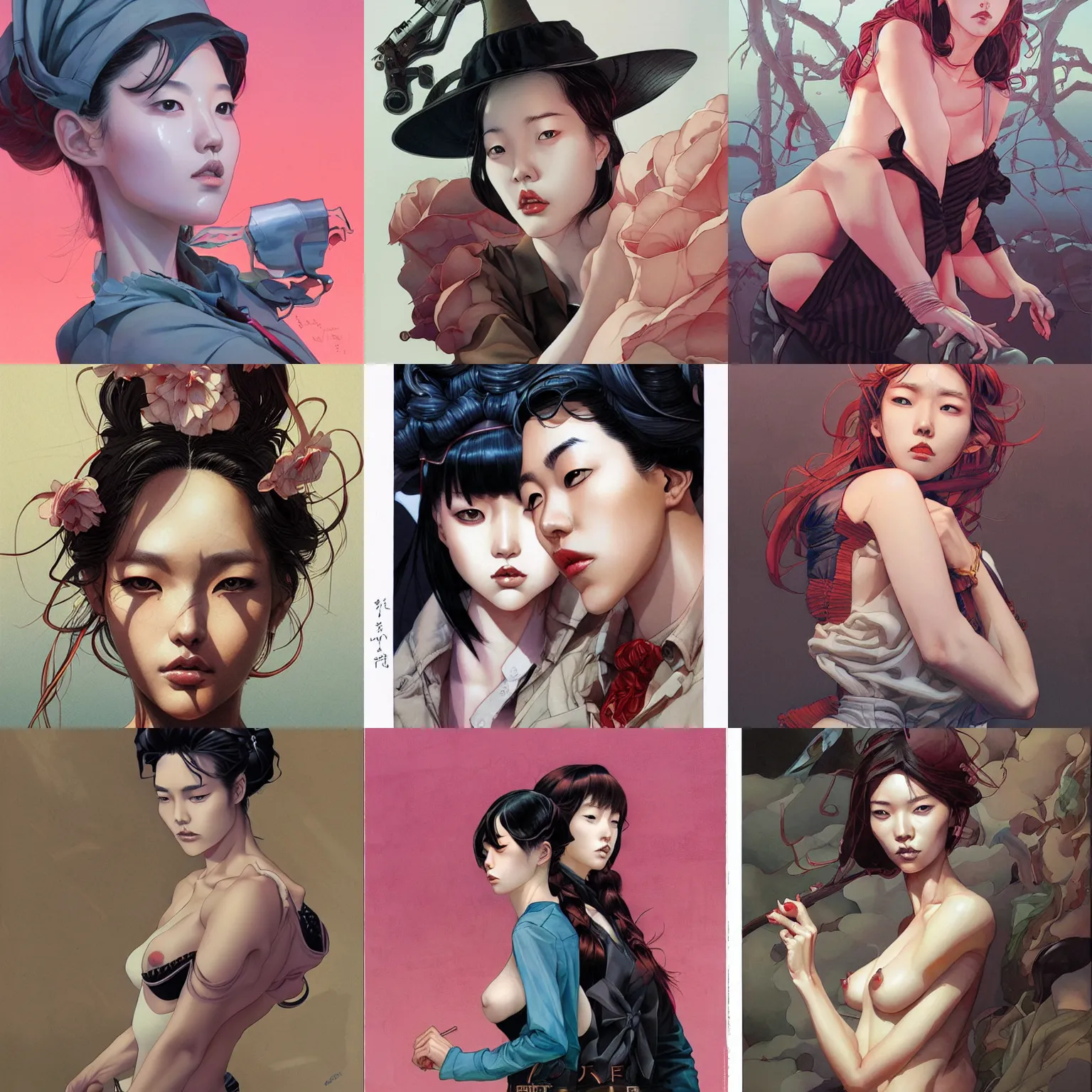 Prompt: lee jin - eun by jesper ejsing and martine johanna, rule of thirds, seductive look, beautiful