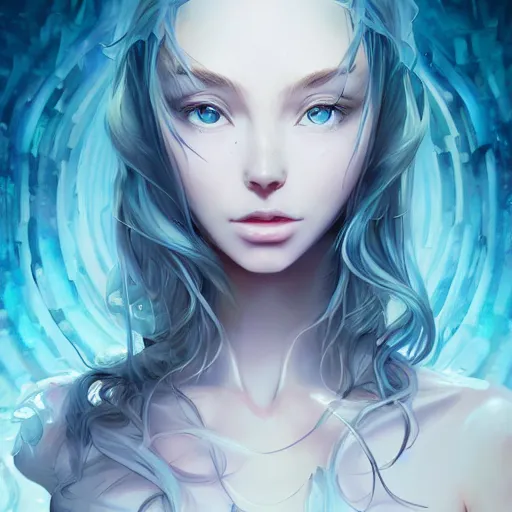 Image similar to Art station concept of a beautiful girls body, compulsion, Hypnosis, hypnotising, hypnotic eyes, light blue eyes, spiral eyes, symmetrical face, by Stanley Artgerm Lau, WLOP, Rossdraws, James Jean, Andrei Riabovitchev, Marc Simonetti, and Sakimichan, trending on artstation