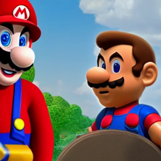 Prompt: mario guest star in avengers endgame