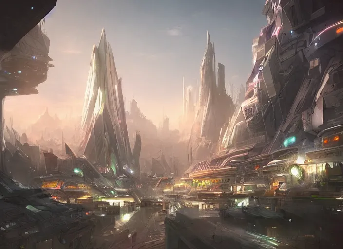 Image similar to incredible futuristic city in harmony with nature, happy people living, dramatic lighting, detailed digital art trending on artstation