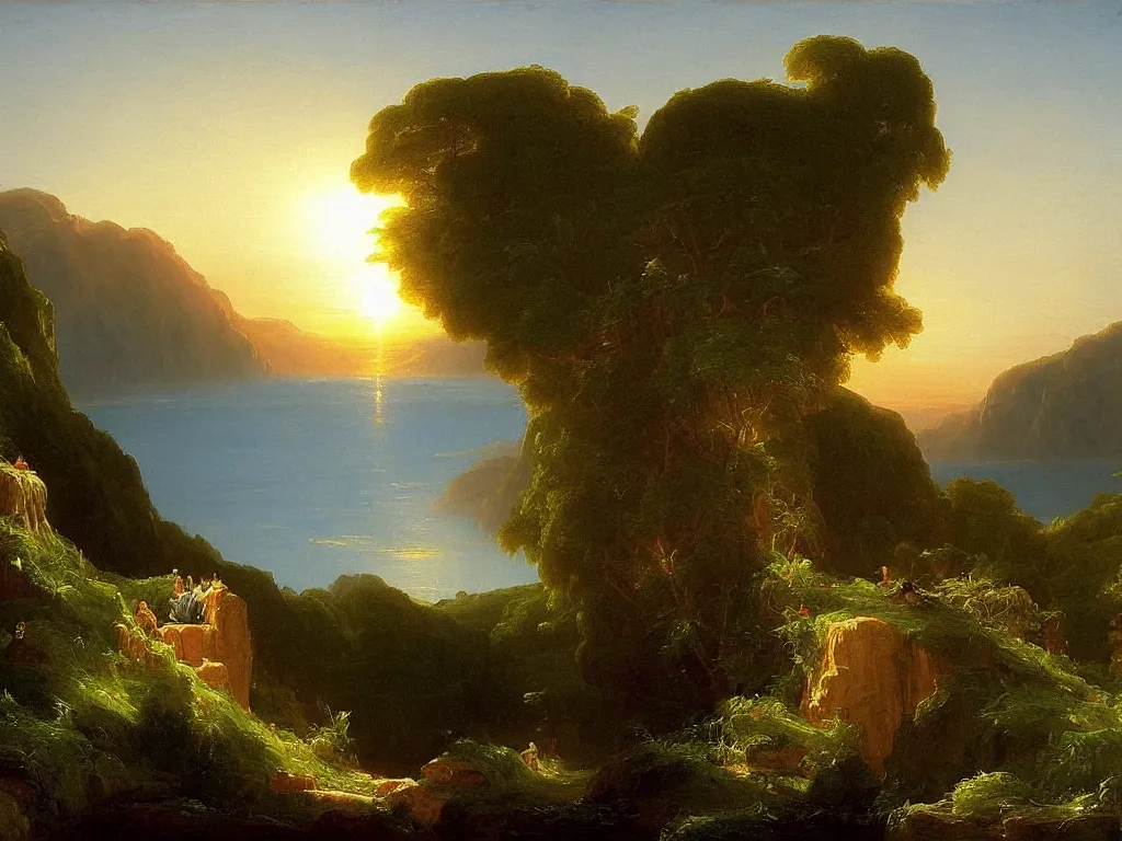 Prompt: 🌅 by thomas cole