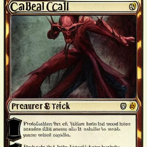 Prompt: cabal tricker vampire, in the style of magic the gathering card art