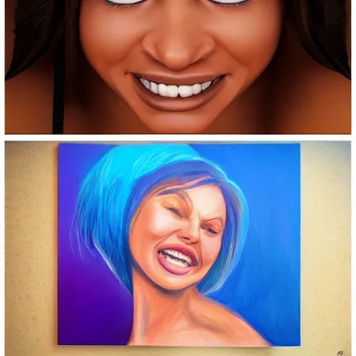 Image similar to a woman that successfully escaped her internal hell and looks genuinely happy, she would fit into most social situations and be seen as a good person. hyperrealism, trending on artstation.