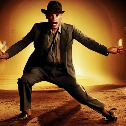 Image similar to Live Action Still of Jerma in Raiders of the Lost Ark, real life, hyperrealistic, ultra realistic, realistic, highly detailed, epic, HD quality, 8k resolution, body and headshot, film still