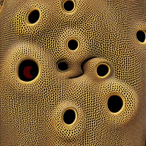 Prompt: organic trypophobia. detailed. intricate. visceral. bloody. 8K. high resolution. photorealistic W-1024 H-1024